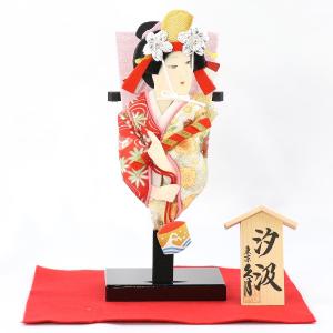 羽子板 お祝い 初正月 久月 豆羽子板 6寸 汐汲 敷き布 飾り台付き｜marutomi-a