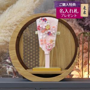 羽子板 お祝い 初正月 人形の東玉 つまみ細工 赤 透かし麻の葉模様