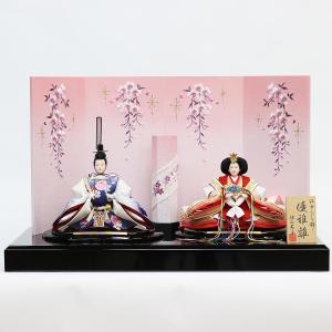 久月 名入れ木札無料 雛人形 立親王飾りセット 金彩刺繍 幅 67cm 顔紙