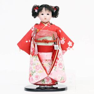 市松人形 小出松寿作(13号 尺二 切嵌金彩刺繍 FUKU-R4-117)お出迎え