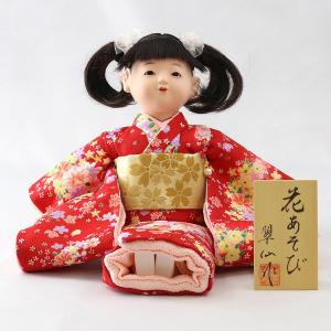 市松人形 松寿作 特選友禅 桜 水色 ひな祭り : 雛人形 五月人形