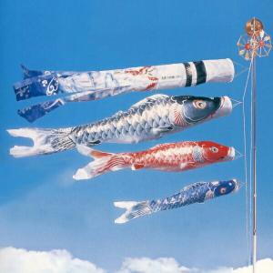 鯉のぼり ベランダ用 四神 2m 6点 ベランダスタンドセット 鯉3匹 人形の久月 KOQ-BS-NO52A｜marutomi-a