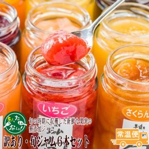 賞味期限間近 無添加ジャム 旬ジャム当店６本セット 送料無料 長野県産 信州果実ジャム 果物 くだもの フルーツ 訳あり フードロス