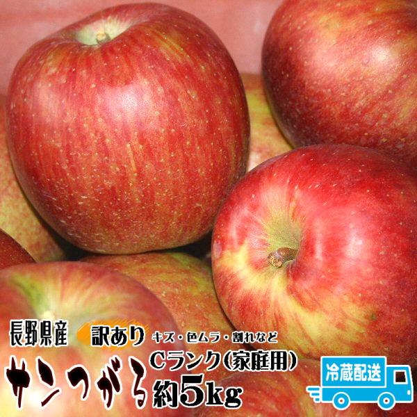 訳あり りんご サンつがる Cランク 家庭用 約 5kg 14玉〜18玉 長野県産 リンゴ フルーツ...