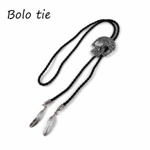 紐ループタイ ボロタイ アンティーク シンプル サークル 円 ブラックX