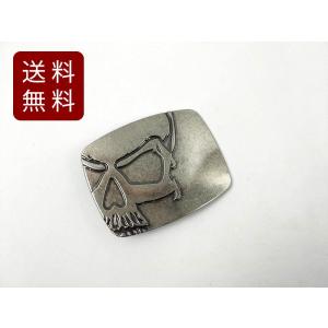 希少　入手困難　A&G スカルデザイン バックルのみ スカル バックル ドクロ 骸骨 悪魔 オーバル のみ ベルト無し メタル