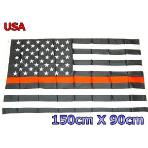 アメリカ国旗 シンブルーライン 大型フラッグ 150cmX90cm 4号サイズ