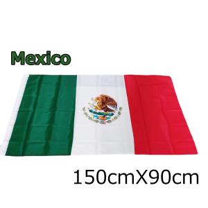 ＼Y!3位／メキシコ国旗 大型フラッグ 150cmX90cm 4号 国章｜marutomostore