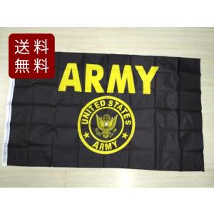 US ARMY アーミー ブラックイエロー 大型フラッグ 150cmX90cm