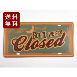 アメリカン風ブリキ看板 ナンバープレート Sorry Closed 閉店 イラスト 30cmx15 5cm Dm便送料無料 Ka251 まるともストア 通販 Yahoo ショッピング