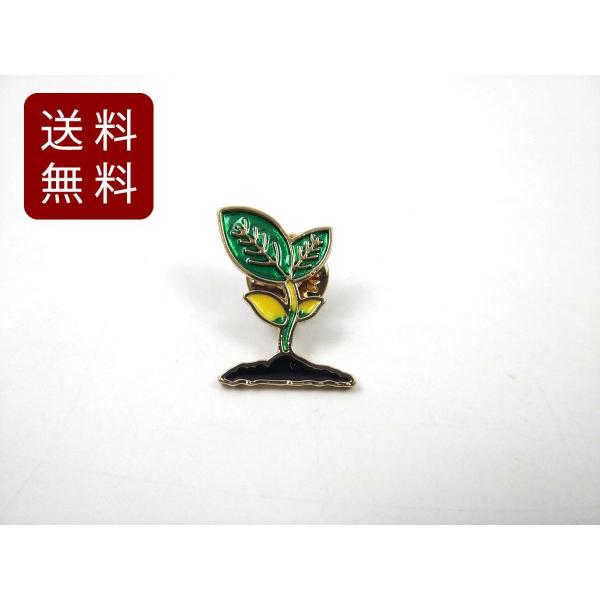 新芽 葉 ピンバッジ ピンズ 緑 植物 送料無料