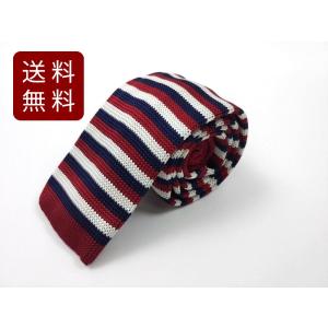 爆買 ニットタイ ナロー ネクタイ 幅7cm 全8色 シンプル 無地 剣先