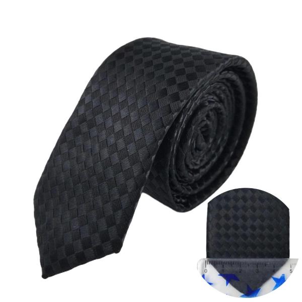 ナロータイ 細ネクタイ ブラック 幅5cm ハーリキンチェック アーガイル シンプル 剣先 プレゼン...