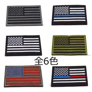 アメリカ国旗 星条旗 パッチ 8cmx5cm 全6色 ベルクロ ワッペン サバゲー ミリタリー USA アメリカ 米国 旗 アップリケ おしゃれ 大人 付け方 おもしろ バトル