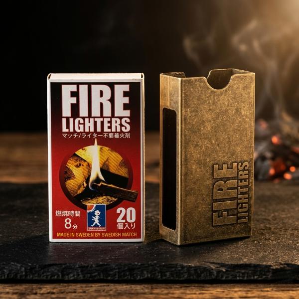 燃焼時間8分間 FIRE LIGHTERS 1箱（20本入り） + スリーブケース（真鍮バレル）【タ...