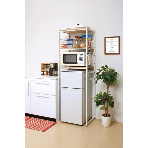 冷蔵庫ラック キッチン収納 冷蔵庫上のスペースを有効活用 RZR4518