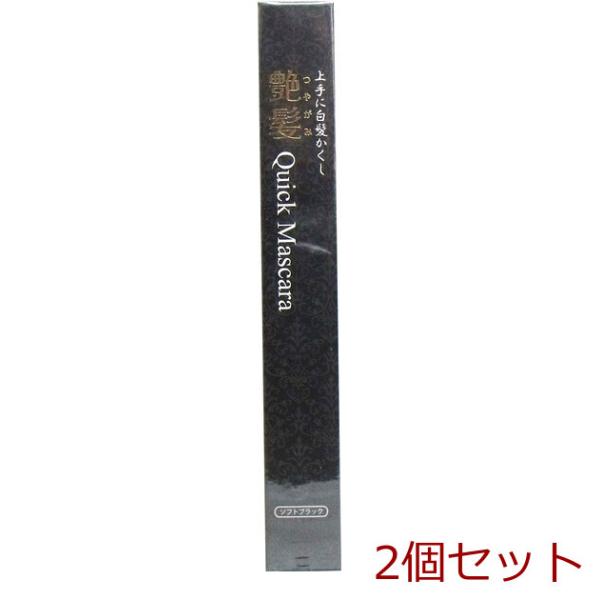 上手に白髪かくし 艶髪 クイックマスカラ ソフトブラック 15g 2個セット