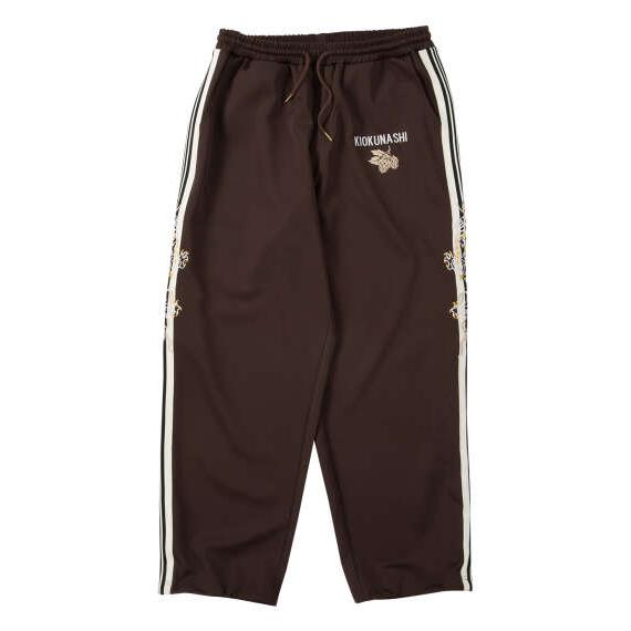 大きいサイズ YOIDORE 酒愛好家トラックパンツ 3L 4L 5L 6L ブラウン ラッピング可