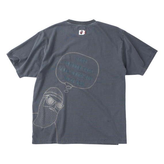 大きいサイズ FUN for modemdesign オジサンバックプリントピグメント加工半袖Tシャ...