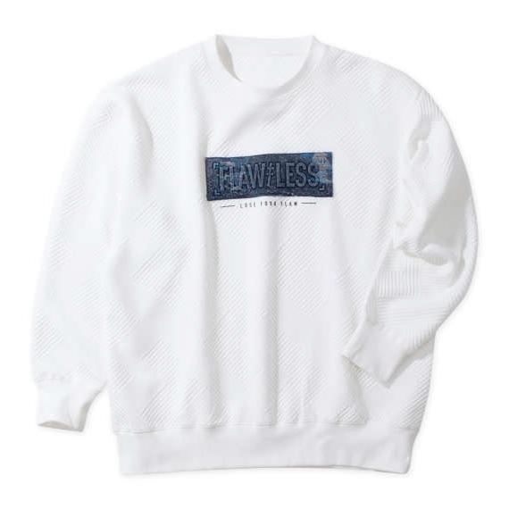 大きいサイズ ＩＮ ＴＨＥ ＡＴＴＩＣ ジャガードデニムエンボス加工トレーナー ３Ｌ ４Ｌ ５Ｌ ６...