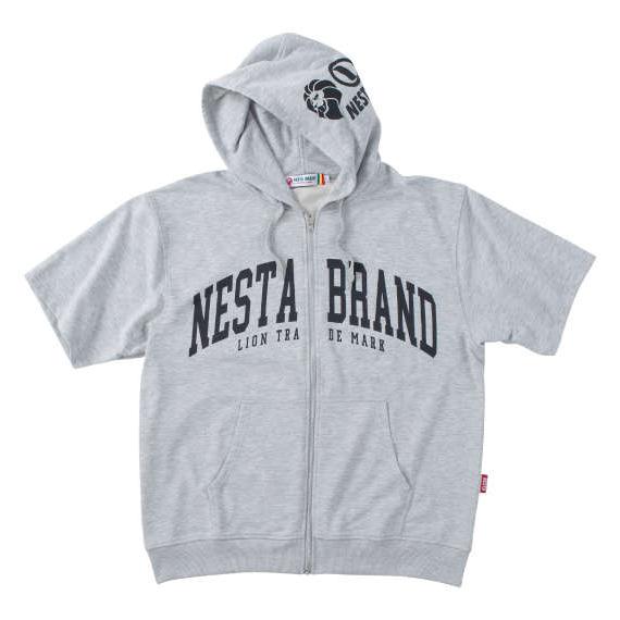 大きいサイズ NESTA BRAND ミニ裏毛半袖フルジップパーカー 3L 4L 5L 6L 8L ...