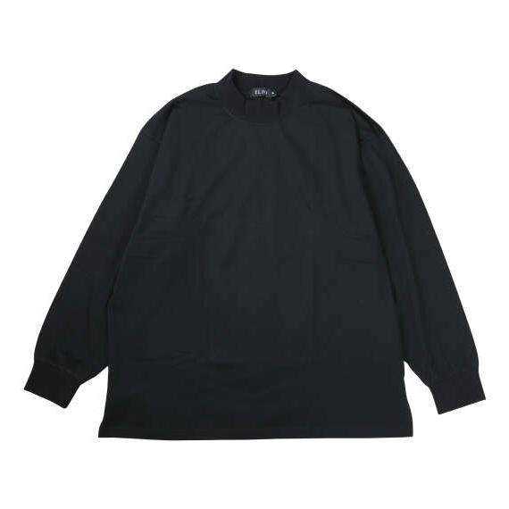 大きいサイズ EL.FO 無地モックネック 3L 4L 5L 6L ブラック ラッピング可