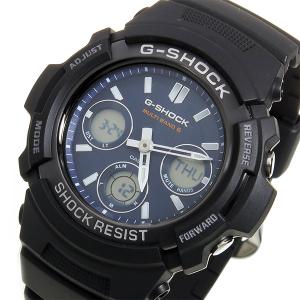 カシオ Gショック G SHOCK クオーツ メンズ 腕時計 AWG M100SB 2A ネイビー ネイビー ラッピング可｜marutto-markets