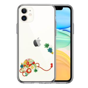 iPhone11 ケース クリア 和柄 花車 スマホケース 側面ソフト 背面ハード ハイブリッド｜marutto-markets