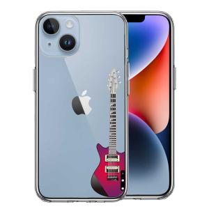 iPhone14Plus ケース クリア エレキギター スマホケース 側面ソフト 背面ハード ハイブリッド｜marutto-markets