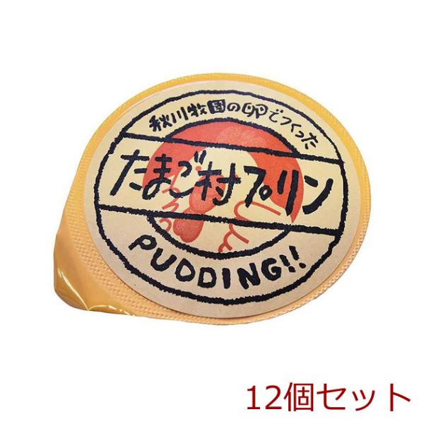 秋川牧園 秋川牧園の卵でつくったたまご村プリン単品 カラメル無 12個セット