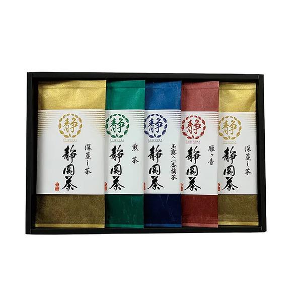 宇治森徳 静岡銘茶詰合せ　玉露入一番摘茶(静岡茶)50g×1、深蒸し茶(静岡茶)60g×2、雁ヶ音(...