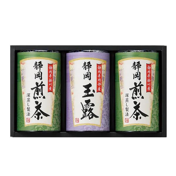 静岡銘茶詰合せ　静岡玉露(静岡県岡部産)60g×1、静岡深蒸し煎茶(静岡県掛川産)80g×2 ギフト...