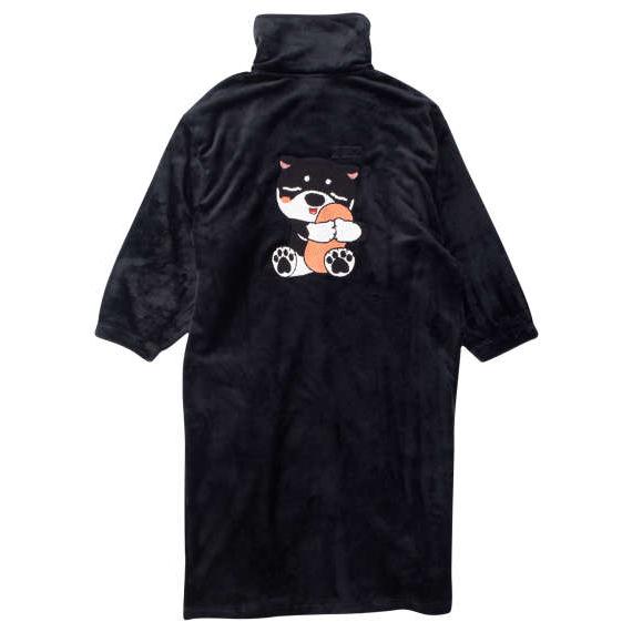 大きいサイズ 黒柴印和んこ堂 ぼあもこスタンド衿着る毛布 3L 5L ラッピング可