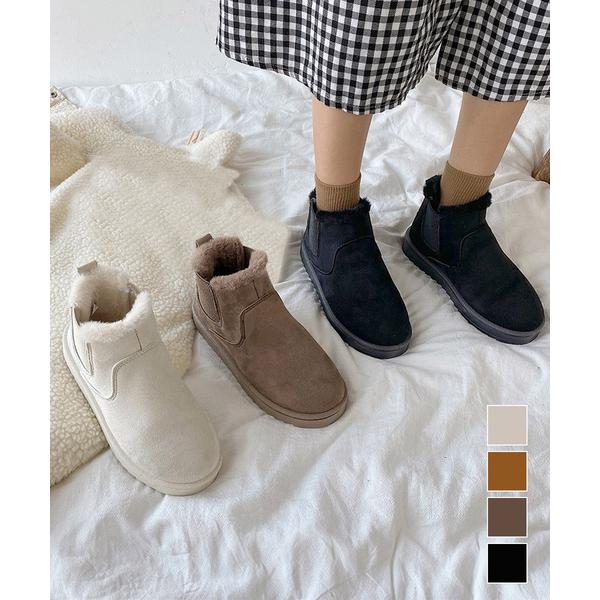 ムートンブーツ ブーツ モカシン 冬靴 レディース 裏起毛 暖かい もこもこ