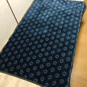 ニコ　フランネルボア　ブランケット　M　ネイビー　NICO