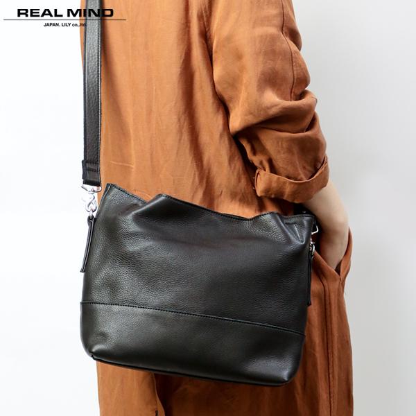 REALMIND LILY リリー ワイル シンプル 2way ショルダーバッグ 本革 革 レザー ...