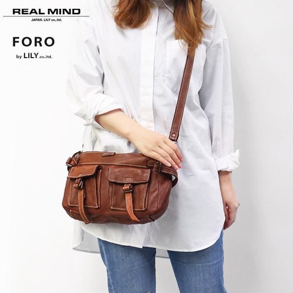 REALMIND LILY FORO フォロ 上質な 馬ヌメ革 馬革 の創作 2way ウエストバッ...