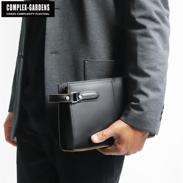 COMPLEX GARDENS 枯淡 透明感のある牛革ヌメガラスのセカンドバッグ 冠婚葬祭にも  革...