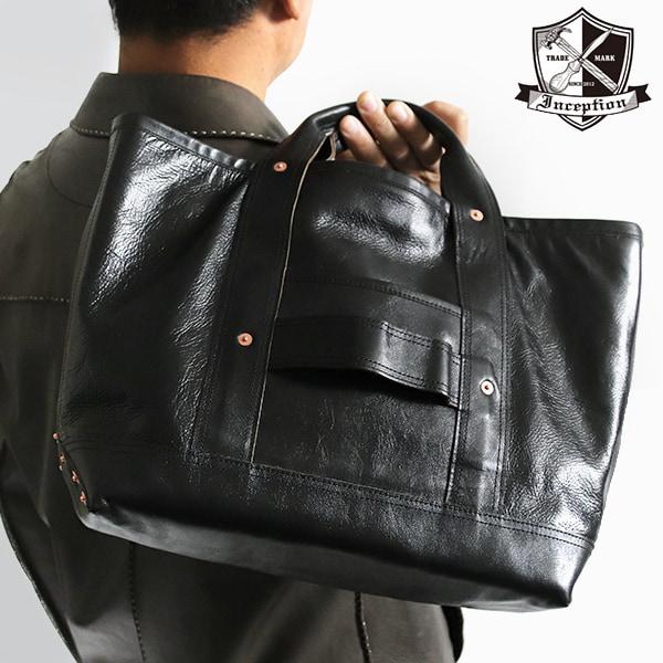 INCEPTION インセプション HORSE HIDE COAL BAG (MEDIUM)  茶芯...