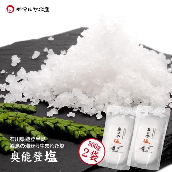 奥能登塩 300g 2袋 石川県 輪島産 メール便 送料無料 能登半島 海水で作る 海塩 中道商店