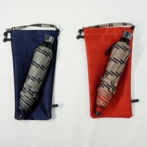 雨傘 甲州織 裏格子 金骨 ワンタッチ式 職人手作り 日本製 レディ−ス