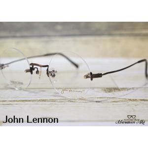 【期間限定セール価格】John Lennon ジョンレノン JL-1109 45サイズ col.2 リムレス ふちなし 枠なし ツーポイント おしゃれ メガネ 丸メガネ 丸形｜maruzen-aki