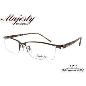 Majesty マジェスティ MJ-504 col.2 58サイズ おしゃれ メガネ メンズ ビジネス 低価格 ダテ 度付き コスパ 大きい 大きいサイズ ビッグサイズ｜maruzen-aki