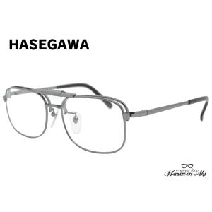 【跳ね上げ式】 HASEGAWA ハセガワ No.13 col.GR 54サイズ 跳ね上げ ハネアゲ 単式 便利なメガネ 家事 仕事 勉強 おしゃれ メンズ メガネ｜maruzen-aki