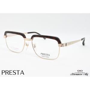 PRESTA プレスタ PR-5014 col.4 56サイズ 大きいサイズ ビッグサイズ 大きいメガネ おしゃれ メガネ メンズ ブロー クラシック レトロ 日本製｜maruzen-aki