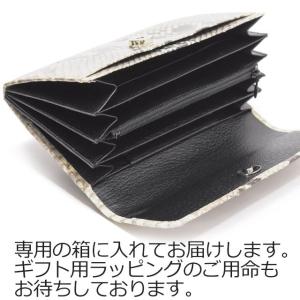 へび 蛇 ヘビ革 蛇革 長財布 ダイヤモンドパ...の詳細画像3