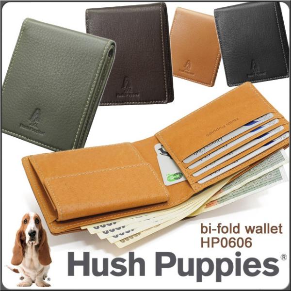 ハッシュパピー 財布 2つ折り 小銭入れあり Hush Puppies ニック 牛革 HP0606