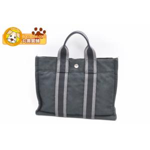 エールライン HERMES トートバッグMM グレー 廃番 中古品 程度AB 中古