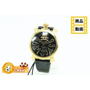 GaGa MILANO ガガミラノ マヌアーレ アートコレクション 48mm メンズ GP 革ベルト...