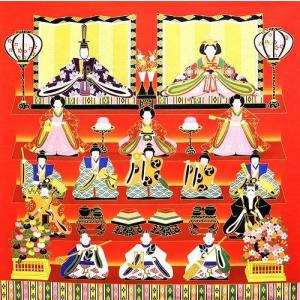 風呂敷 インテリア エコ タペストリー/ 綿二巾 桃の節句